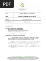 Course: HRM 121 Events Management Topic: Lesson 8: Environmental Scanning