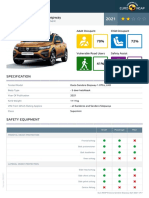 Euroncap 2021 Dacia Sandero Stepway Datasheet