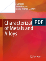 Characterization of Metals and Alloys: Ramiro Pérez Campos Antonio Contreras Cuevas Rodrigo A. Esparza Muñoz Editors