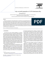 Effects of Microporosity On Tensile Properties of A356 Aluminum Alloy