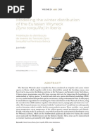 Modelling The Winter Distribution of The Eurasian Wryneck: (Jynx Torquilla) in Iberia