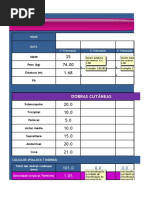 Planilha de ANTROPOMETRIA