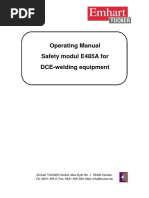 Operating Manual Safety Modul E485A For DCE-welding Equipment