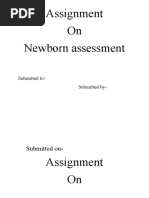 Assignment On Newborn Assessment