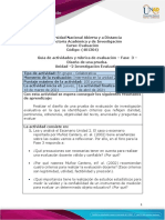 Guía de Actividades y Rúbrica de Evaluación - Unidad 2 - Fase 3 - Diseño de Una Prueba