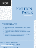 Position Paper