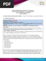 Activity Guide and Evaluation Rubric - Phase 1 - Terminology of Language Teaching