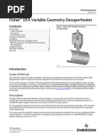 Fisher DFA Variable Geometry Desuperheater: Scope of Manual