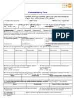 Personal History Form 1 0