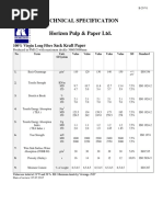 Technical Specification Horizon Pulp & Paper LTD