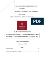 El Liderazgo Pedagogico y La Calidad Universidad San Martin de Porres Filial Sur Arequipa