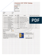 Print - Kartu Ujian Akhir Semester Mahasiswa UPI - YPTK - Padang