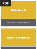 Kalkulus Ii: Assoc - Prof. Ir. Dr. Erwin Siahaan Msi