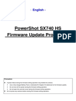 Powershot Sx740 Hs Firmware Update Procedures: - English