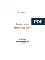 Restaurant Business Plan Template