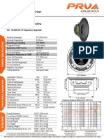 PRV Audio 8FR250 Datasheet