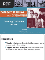 Training Evaluation: 6 Edition Raymond A. Noe