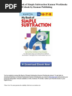 My Book of Simple Subtraction Kumon Workbooks PDF Ebook by Kumon Publishing