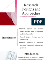 Research Designs and Approach