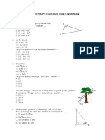 Latihan Soal Teorema Pythagoras Dan Lingkaran