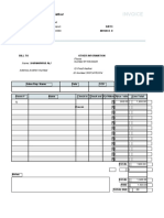 Hotel Bill Format