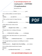 Impers. Passive (Key Word Transf. Exercises) ANSWERS