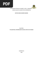 Relatório 2 - Determinação de Ácido Acético No Vinagre - Cinthya Massene