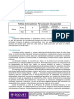 Política de Inclusión de Personas Con Discapacidad