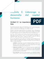 Módulo 2. Liderazgo y Desarrollo Del Capital Humano