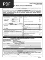 Formulario Solicitud de Inscripcion