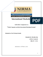 International Marketing: Individual Assignment On