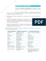 Aliphatic and Aromatic Compounds