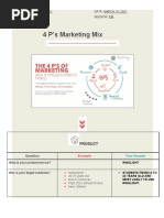 4 P's Marketing Mix