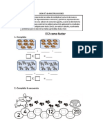 Guía N°3 de Multiplicaciones para Franco 6 Año A