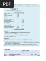 P4-1A Prepare A Worksheet, Financial Statements, and Adjusting and Closing Entries