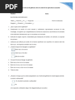 Encuesta Aplicada A Los Efectos Del Glifosato Sobre La Salud de Los Aplicadores Manuales Agrícolas