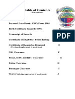 Table of Contents For Jail Officer I Applicants