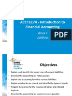 ACCT6174 - Introduction To Financial Accounting: Week 7 Liabilities