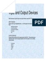 PLC Input and Output Devices