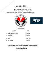 Makalah - PENDEKATAN DAN METODE PEMBELAJARAN PKN