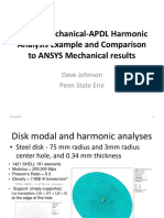 ANSYS APDL Harmonic Analysis Example 