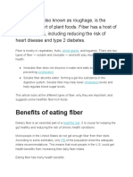 Benefits of Eating Fiber