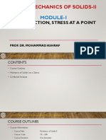 Ce-228: Mechanics of Solids-Ii: Introduction, Stress at A Point