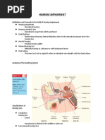 HEARING IMPAIRMENT Notes