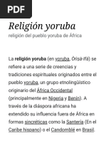 Religión Yoruba - Wikipedia, La Enciclopedia Libre