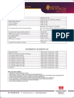 Rajapushpa Provincia Price Sheet