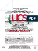 UCS Merida Propuestas Jornadas Universitarias