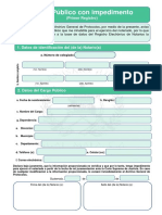 Formulario de Cargo Publico Primera Inscripcion