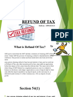 Refund of Tax