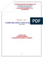 Computer Application in Business: Rur (DT)